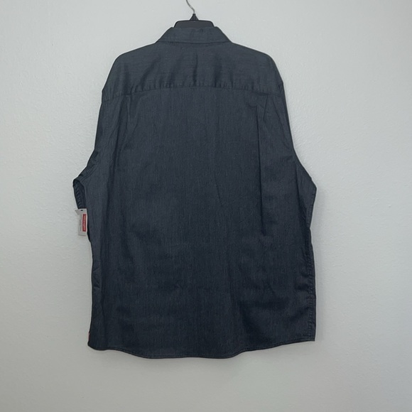 Wrangler All Day Comfort XL Men Gray Long Sleeve Mens Shirt Full Button - Picture 10 of 12